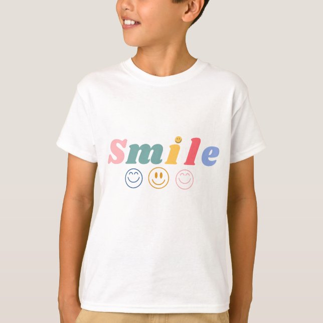 Typographie couleur sourire T-shirt (Devant)