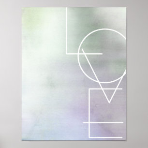 typographie d'amour moderne chic poster art mur