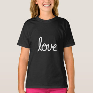 Typographie d'amour - T-shirt romantique minimal
