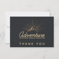 Typographie d'aventure en montagne Merci