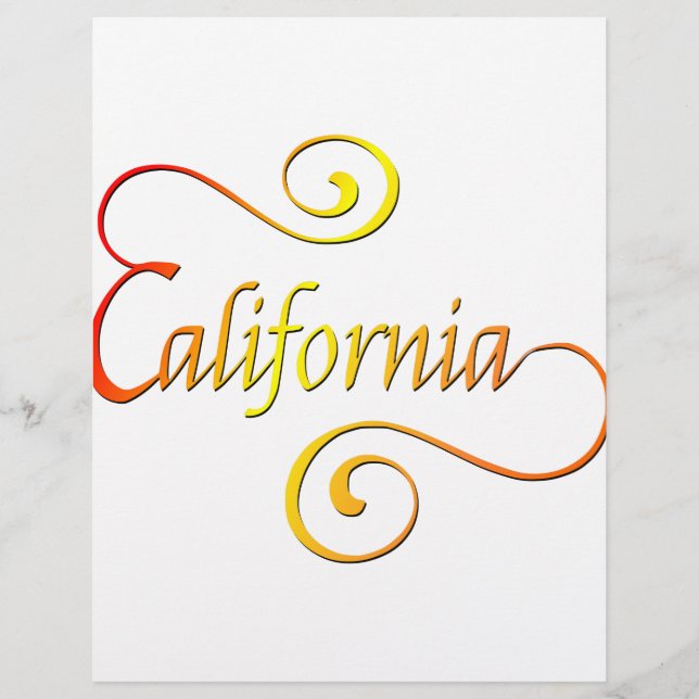 Typographie de Californie (Devant)