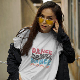 Typographie de danse blanc amusant mères T-shirt