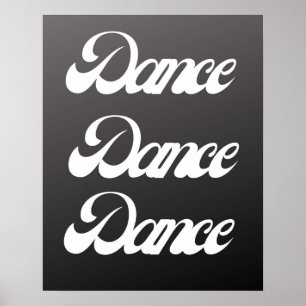 Typographie de danse dynamique - Art mural motivan