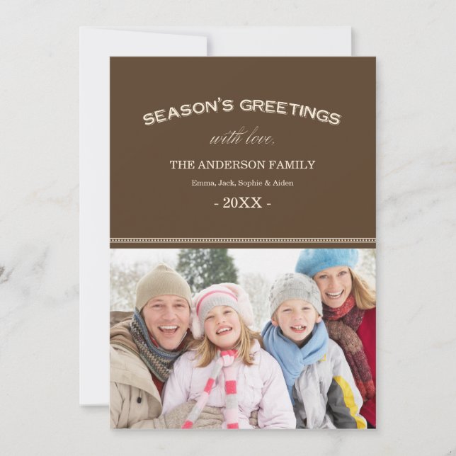 TYPOGRAPHIE DE FÊTE | CARTE PHOTO DE FÊTE (Devant)