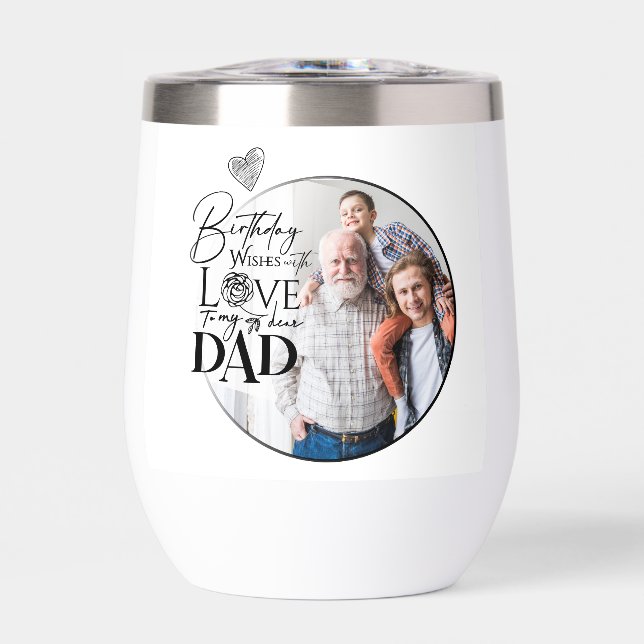 Typographie de fête d'anniversaire de papa minimal (Avant)