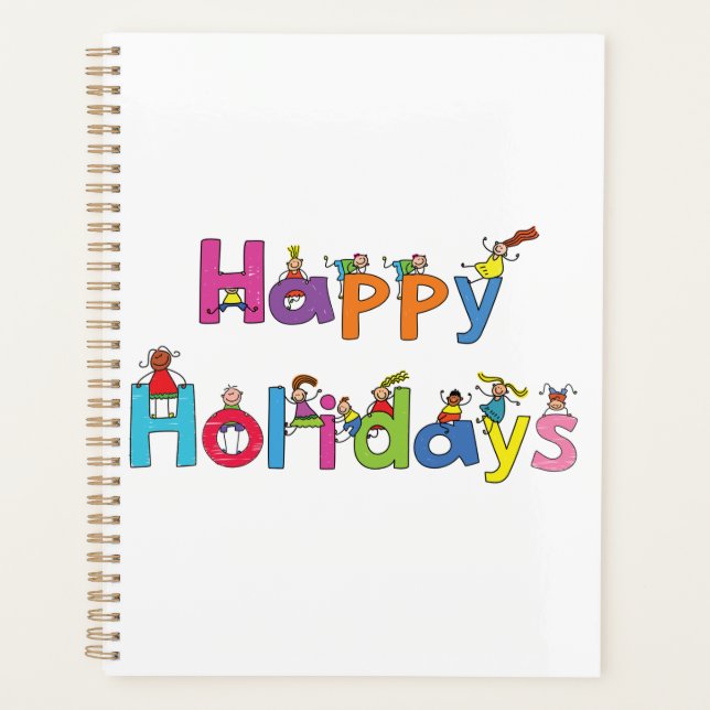 Typographie de figures bâtons pour joyeuses fêtes  (Devant)