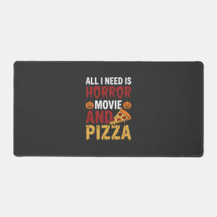 Typographie de film d'horreur et de pizza Hallowee