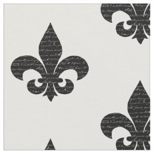 Typographie de Français de tissu de Fleur de lys