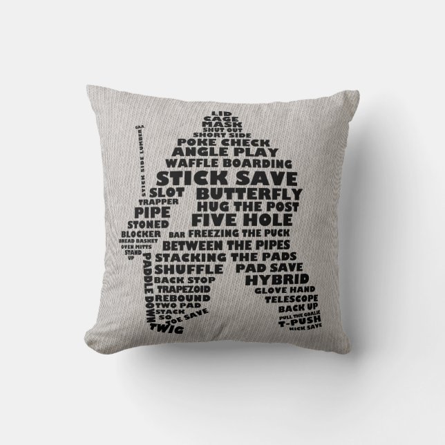 Typographie de gardien de hockey Coussin personnal (Recto)
