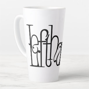 Typographie de gauche Art Nouveau Latte Mug