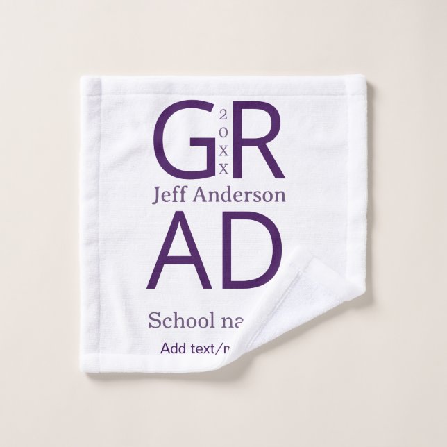 Typographie de graduation moderne simple minimale  (Gant de toilette)