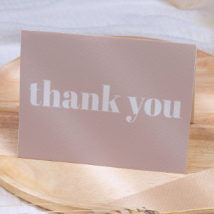 Typographie de grès rose Baby shower Merci