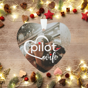 Typographie de la femme pilote Coeur et avion, pho