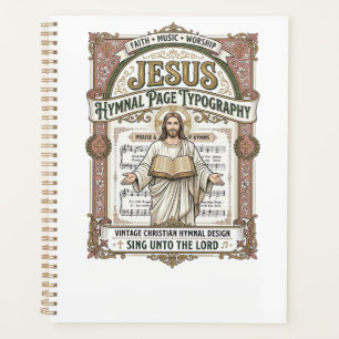 Typographie de la page de l'hymne de Jésus Page de