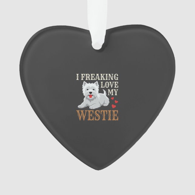 Typographie de l'amour du chien Westie (devant)