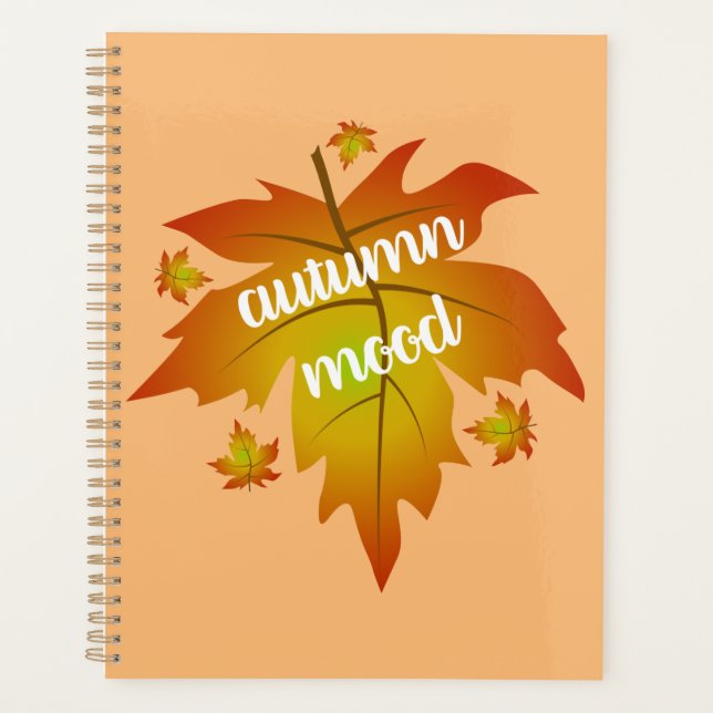 Typographie de l'humeur d'automne feuille d'érable (Devant)