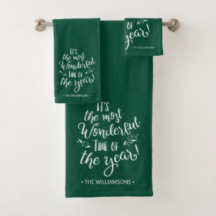Typographie de Noël moderne verte personnalisée