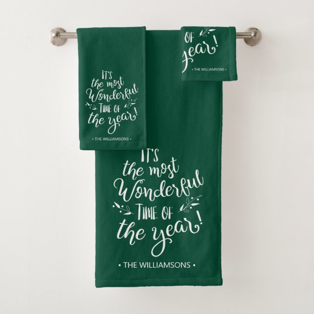 Typographie de Noël moderne verte personnalisée (En situation)