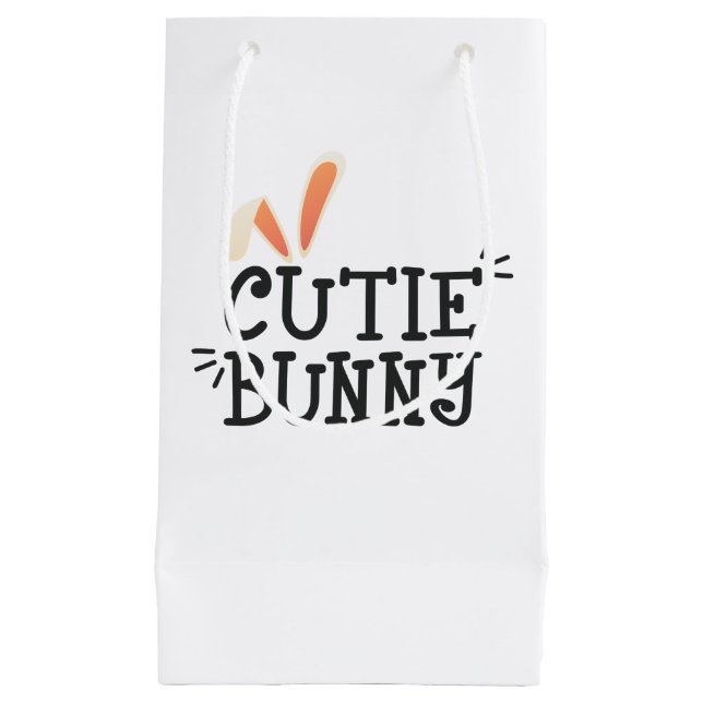 Typographie de Pâques de Bunny Cutie Simple | Sac  (Devant)