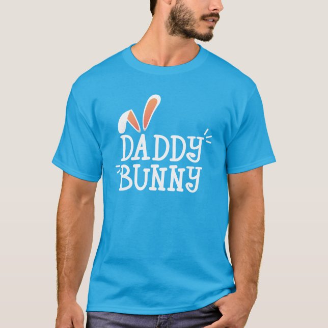 Typographie de Pâques Simple Daddy Bunny | T-shirt (Devant)