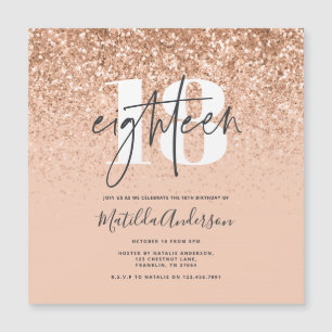 Typographie de parties scintillant de pêche modern
