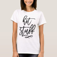 Typographie de pinceau noir T-shirt à costume chau