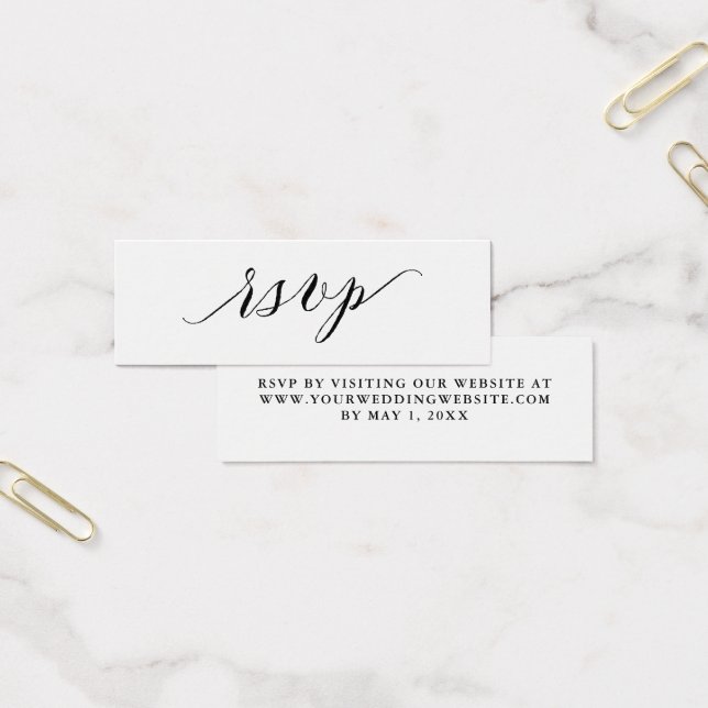 Typographie de script | Carte en ligne RSVP de mar (Bureau)