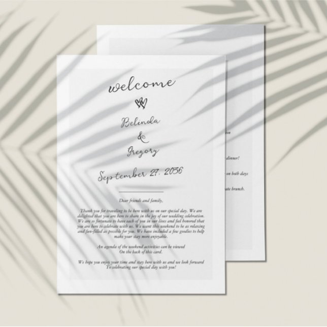 Typographie de script Programme de mariage Itinéra (Script Typography Wedding Program Itinerary)