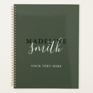 Typographie de script vert foncé moderne