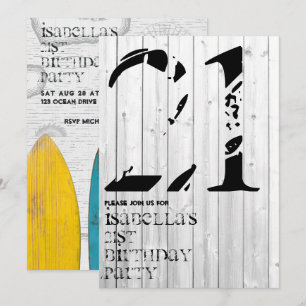 Typographie de surfeur rustique Invitation d'anniv