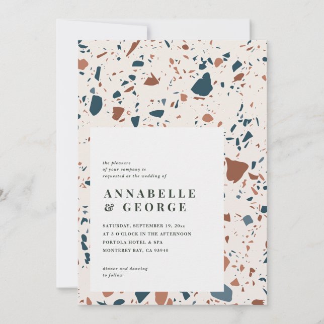 Typographie de terrazzo rustique teracotta moderne (Devant)