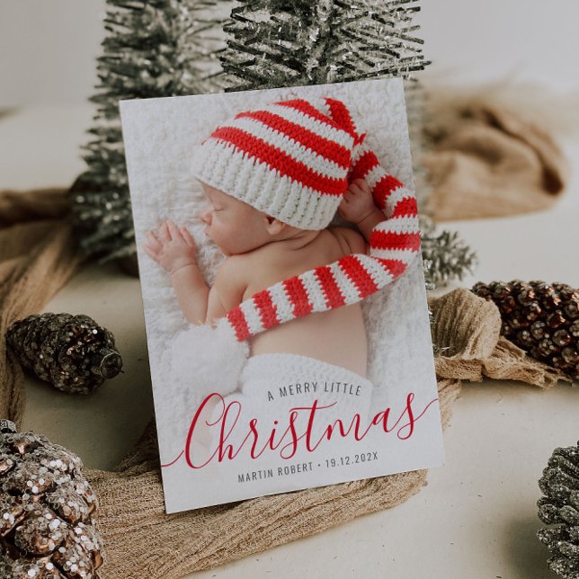 Typographie de vacances Noël faire-part de naissan (Créateur téléchargé)