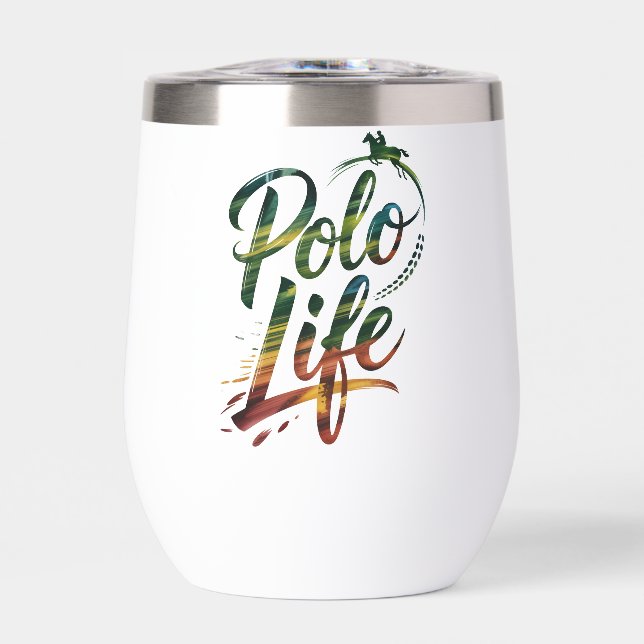 Typographie de vie polo vert blanc (Avant)