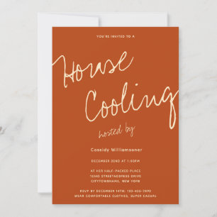 Typographie décontractée Maison Cooling Party Invi
