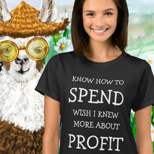 Typographie des dépenses et des profits T-shirt pe