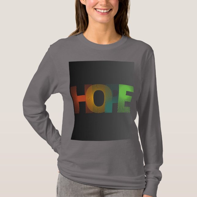 Typographie d'HOPE colorée T-shirt (Devant)
