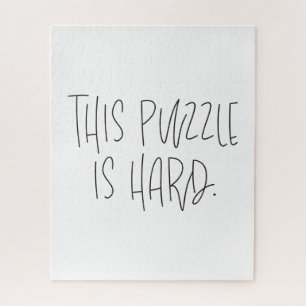 Typographie drôle Ce Puzzle est dur