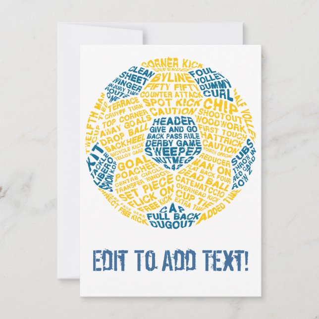 Typographie du ballon de football (Devant)