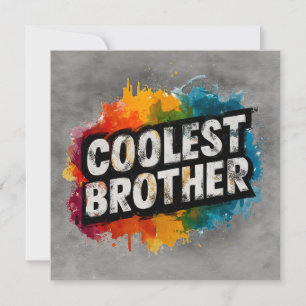 Typographie du FRÈRE le plus froid avec éclaboussu
