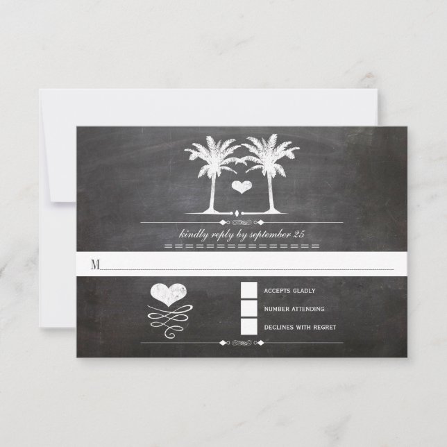 Typographie du tableau de bord de plage RSVP (Devant)