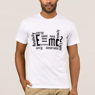 Typographie e=mc2 de T-shirts de scientifique de