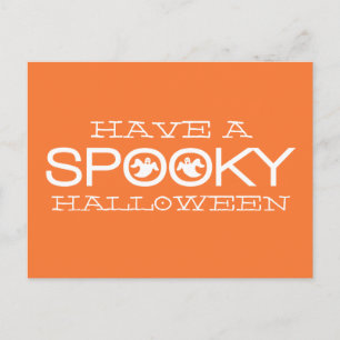 Typographie éffrayante Carte postale Halloween