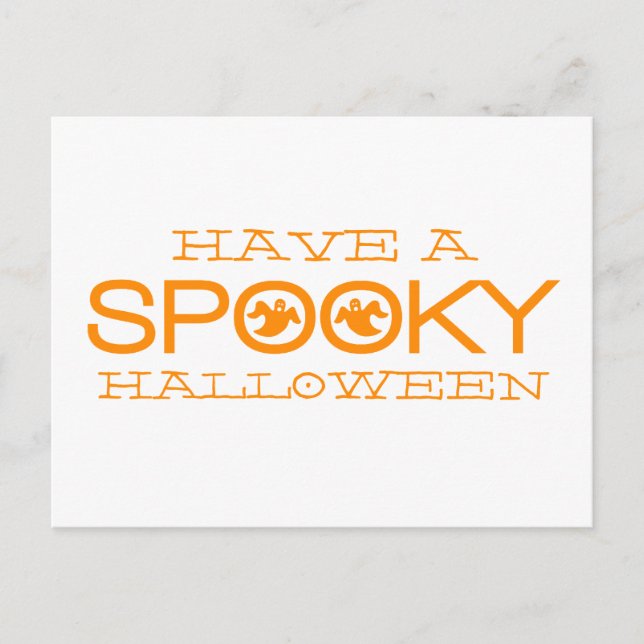 Typographie éffrayante Carte postale Halloween (Devant)