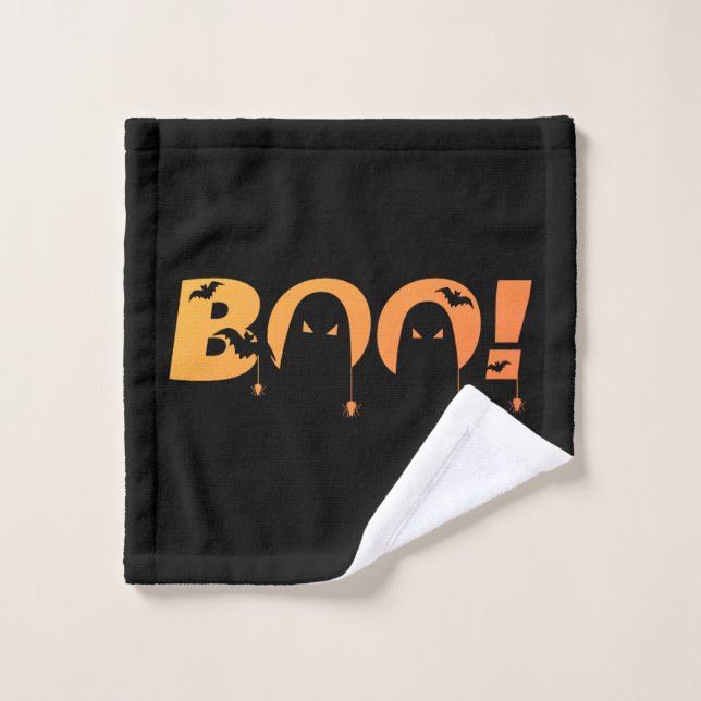 TYPOGRAPHIE effrayante et mignonne avec chauves-so (Gant de toilette)