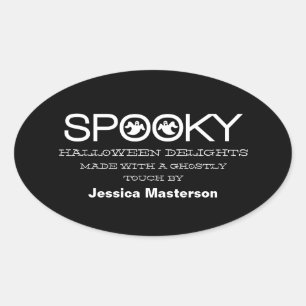 Typographie éffrayante Stickers de cuisson Hallowe