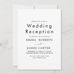 Typographie Élégante Invitation de Réception de