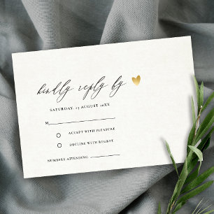 TYPOGRAPHIE ÉLÉGANTE SIMPLE EN OR RSVP