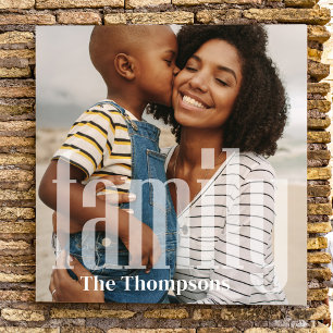 Typographie familiale moderne Photo personnalisée