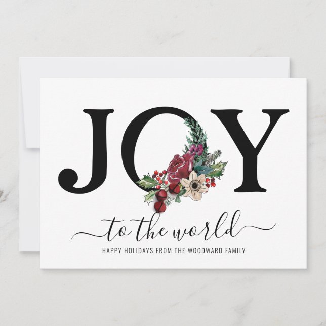 Typographie Florale Joie Moderne (Devant)