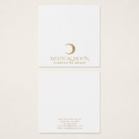 Typographie Gold Moon à oreille bijoux carte d'aff